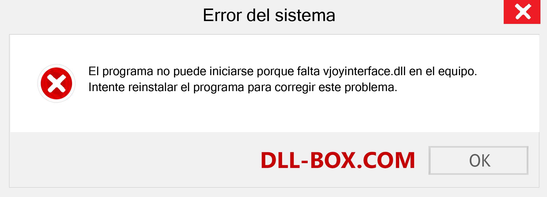 ¿Falta el archivo vjoyinterface.dll ?. Descargar para Windows 7, 8, 10 - Corregir vjoyinterface dll Missing Error en Windows, fotos, imágenes